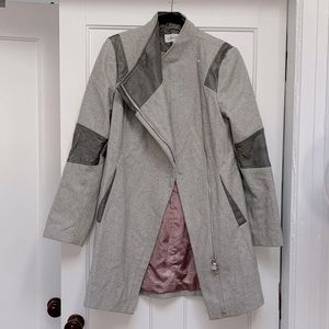 Grey Calvin Klein Wool Coat